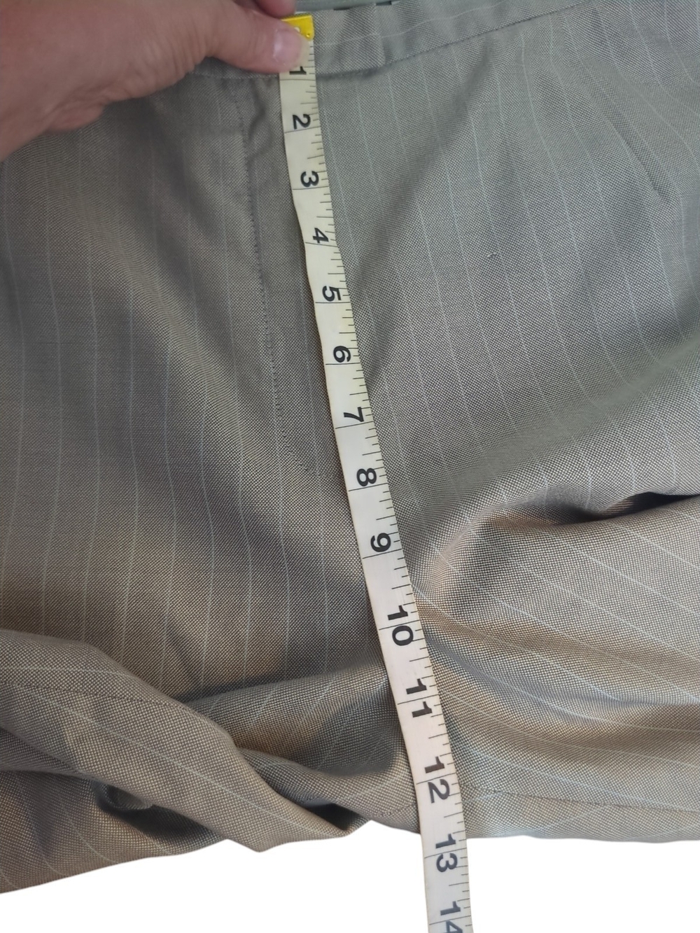 VTG Y2K Talbots Petites Wool Silk Pinstripe Pant Suit 14 Grey Quiet Luxury Corp - Picture 13 of 14